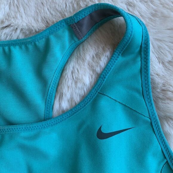 Nike Pro Turquoise Blue Sports Bra - Picture 2 of 6